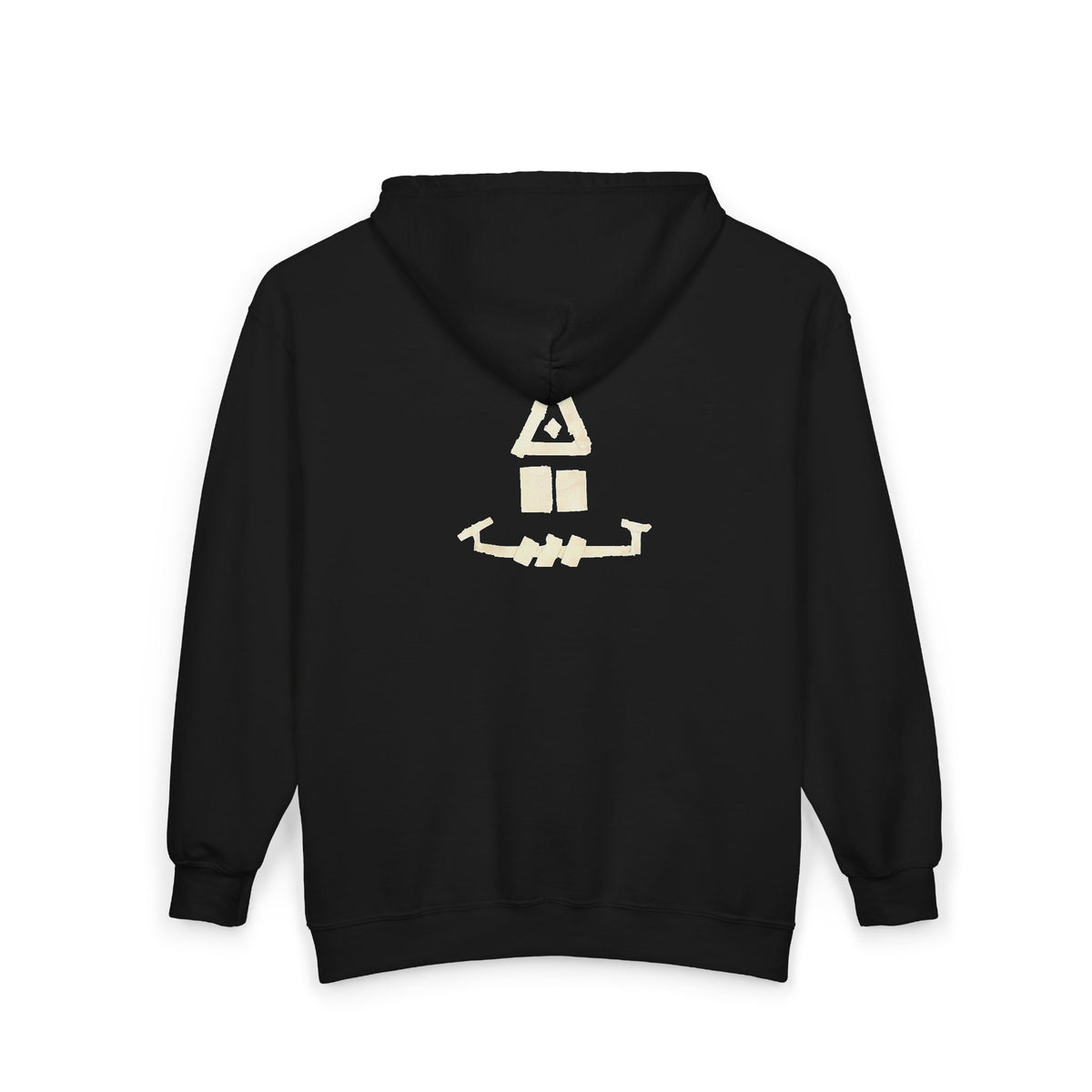 Gaffarious "Diamond Head & Toothy" Torn Gaff Tape Character Hoodie | Zip Sweatshirt, Minimal Chest & Back Graphic