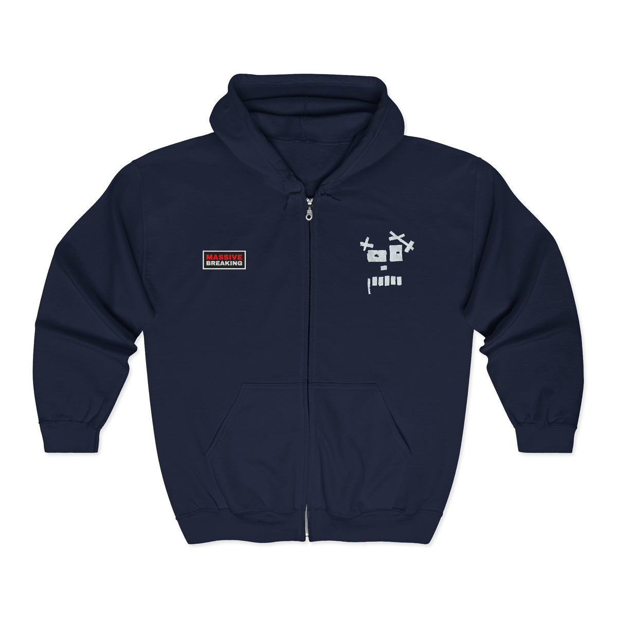 Gaffarious "Diamond Head & Toothy" Torn Gaff Tape Character Hoodie | Zip Sweatshirt, Minimal Chest & Back Graphic