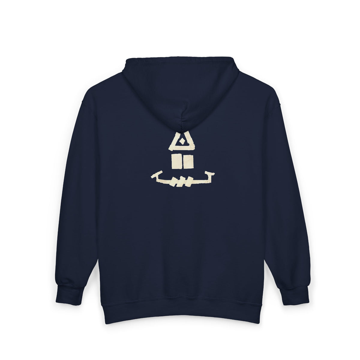 Gaffarious "Diamond Head & Toothy" Torn Gaff Tape Character Hoodie | Zip Sweatshirt, Minimal Chest & Back Graphic